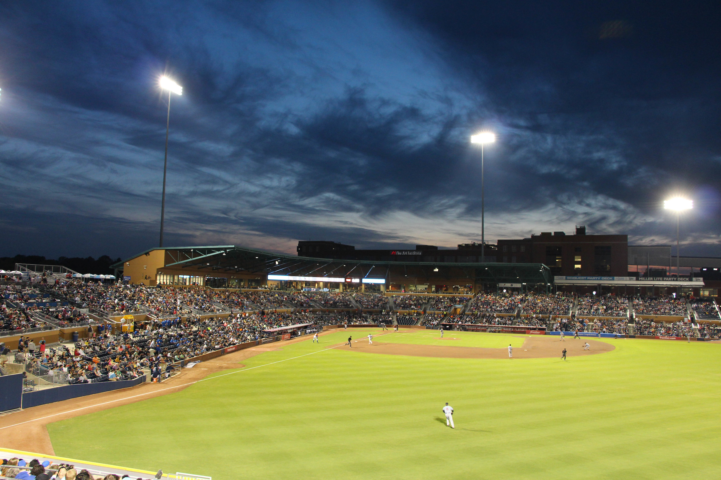 Durham Bulls Stadium at Night