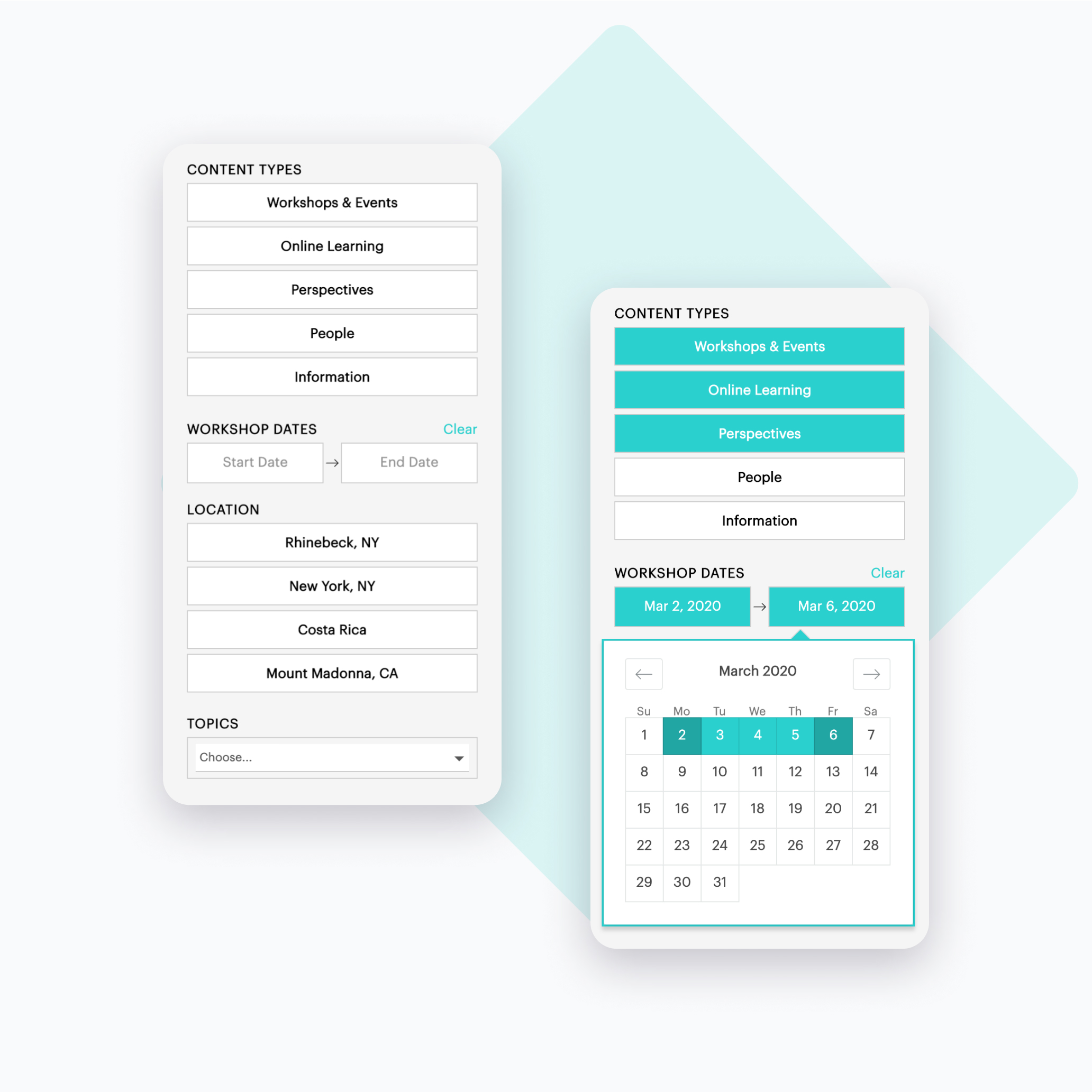 Omega online workshop scheduler