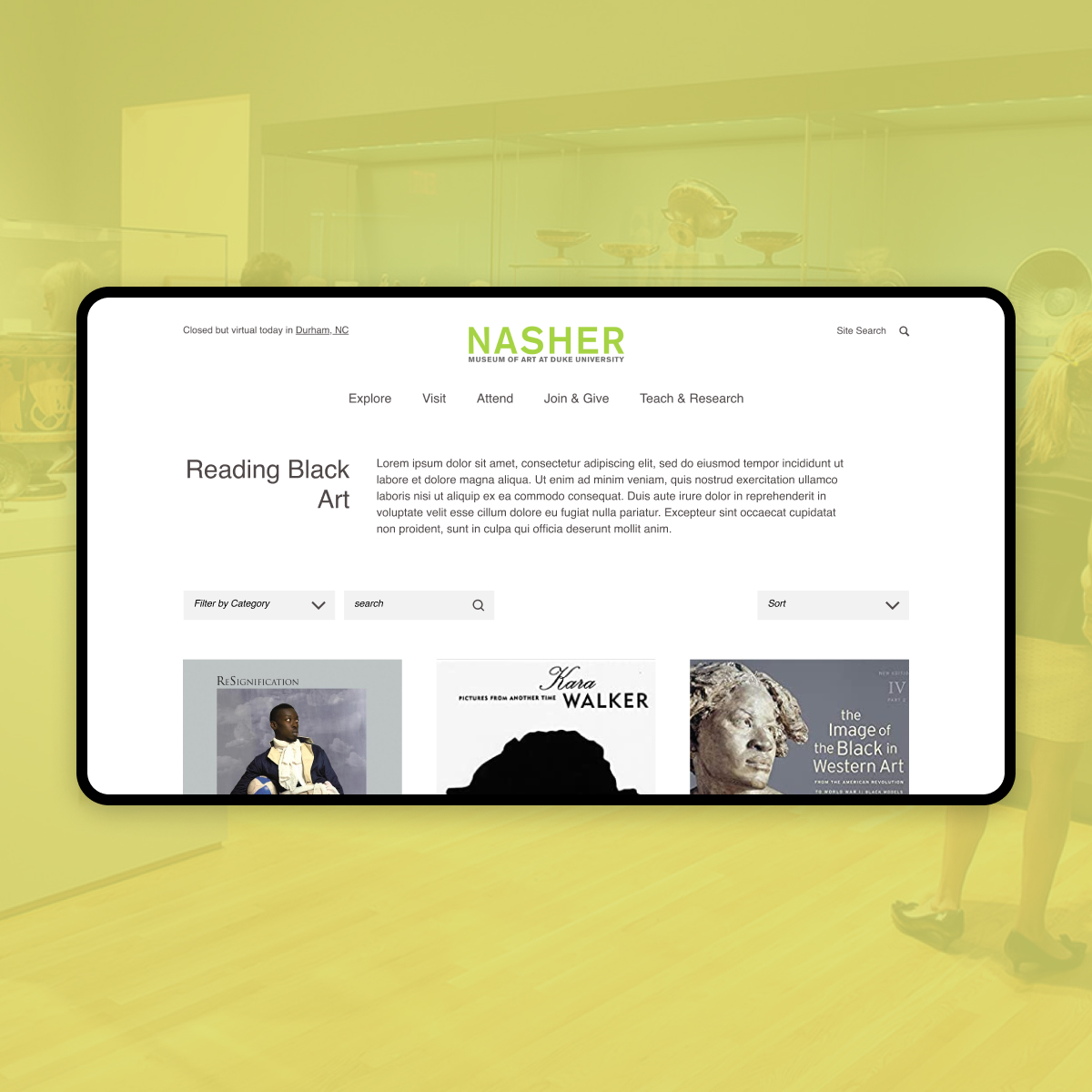Nasher Museum Website