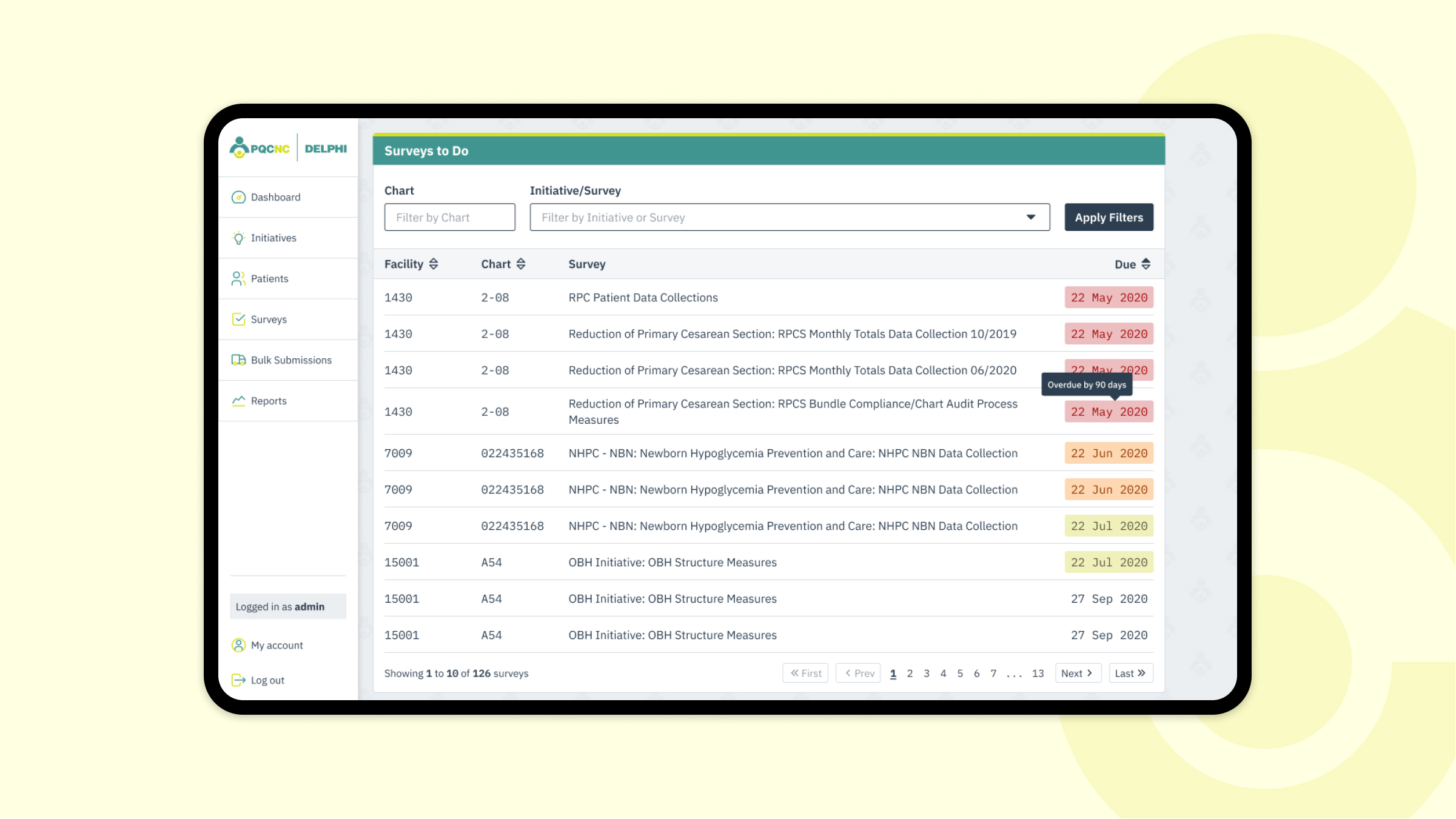 PQCNC application home screen