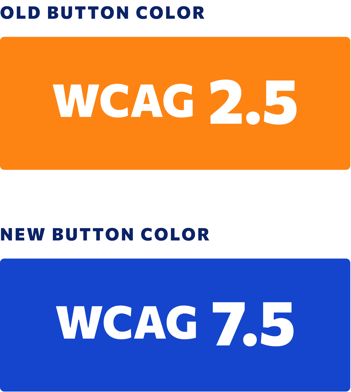 Revboss old button color compared to the new button color
