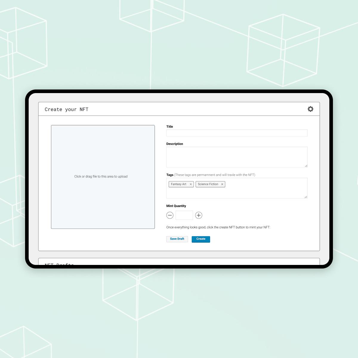 Minterpress application homescreen