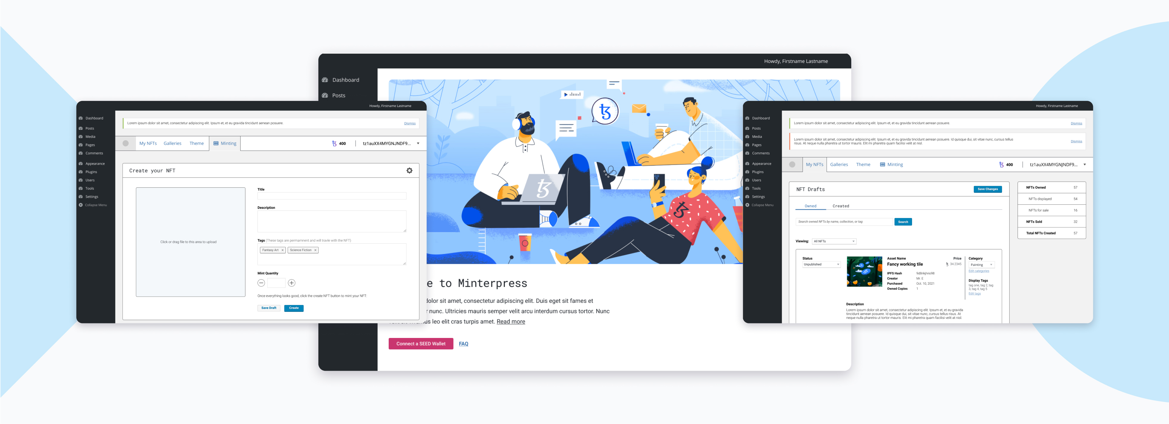 Minterpress screens