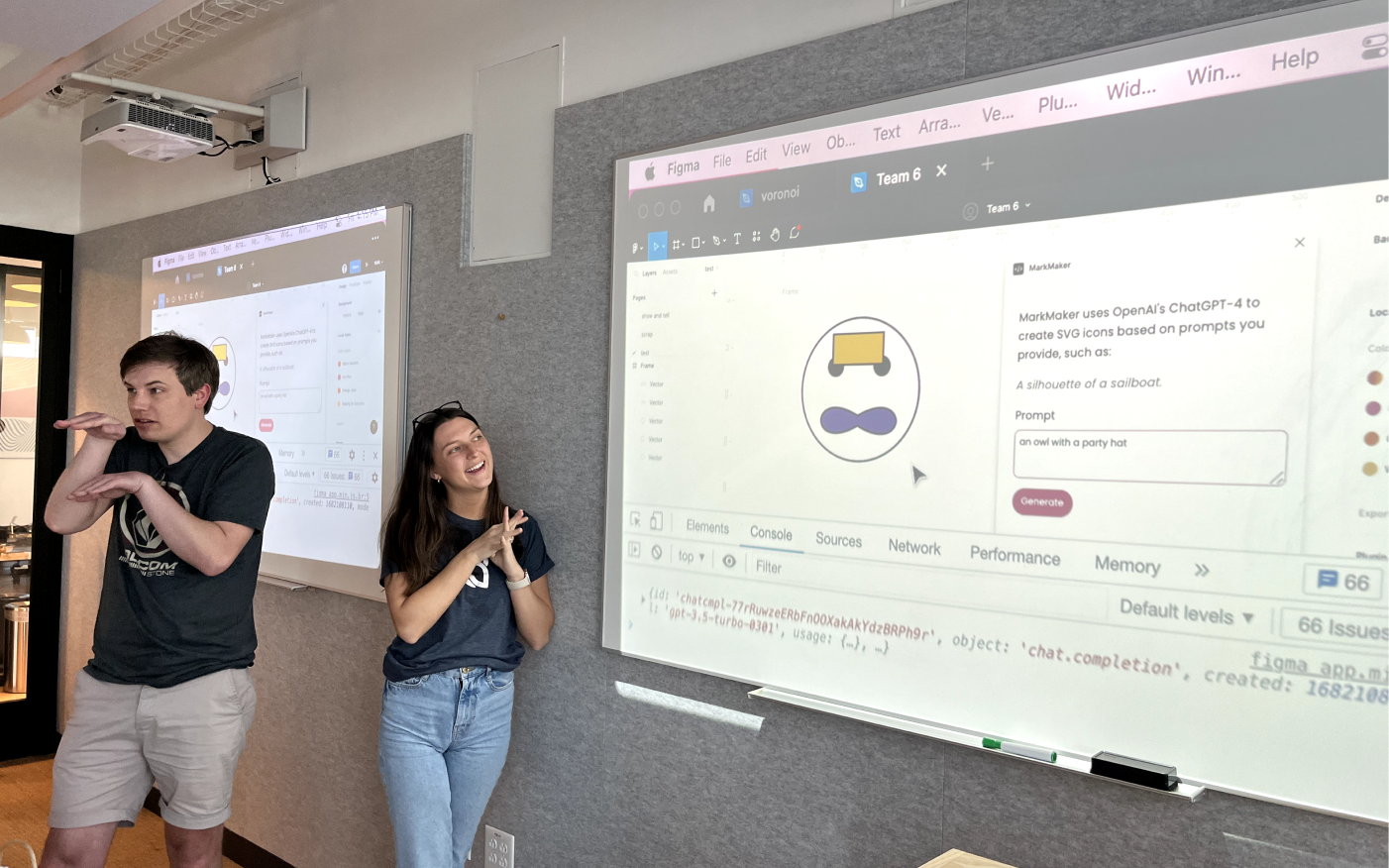 Sean and Jenna presenting