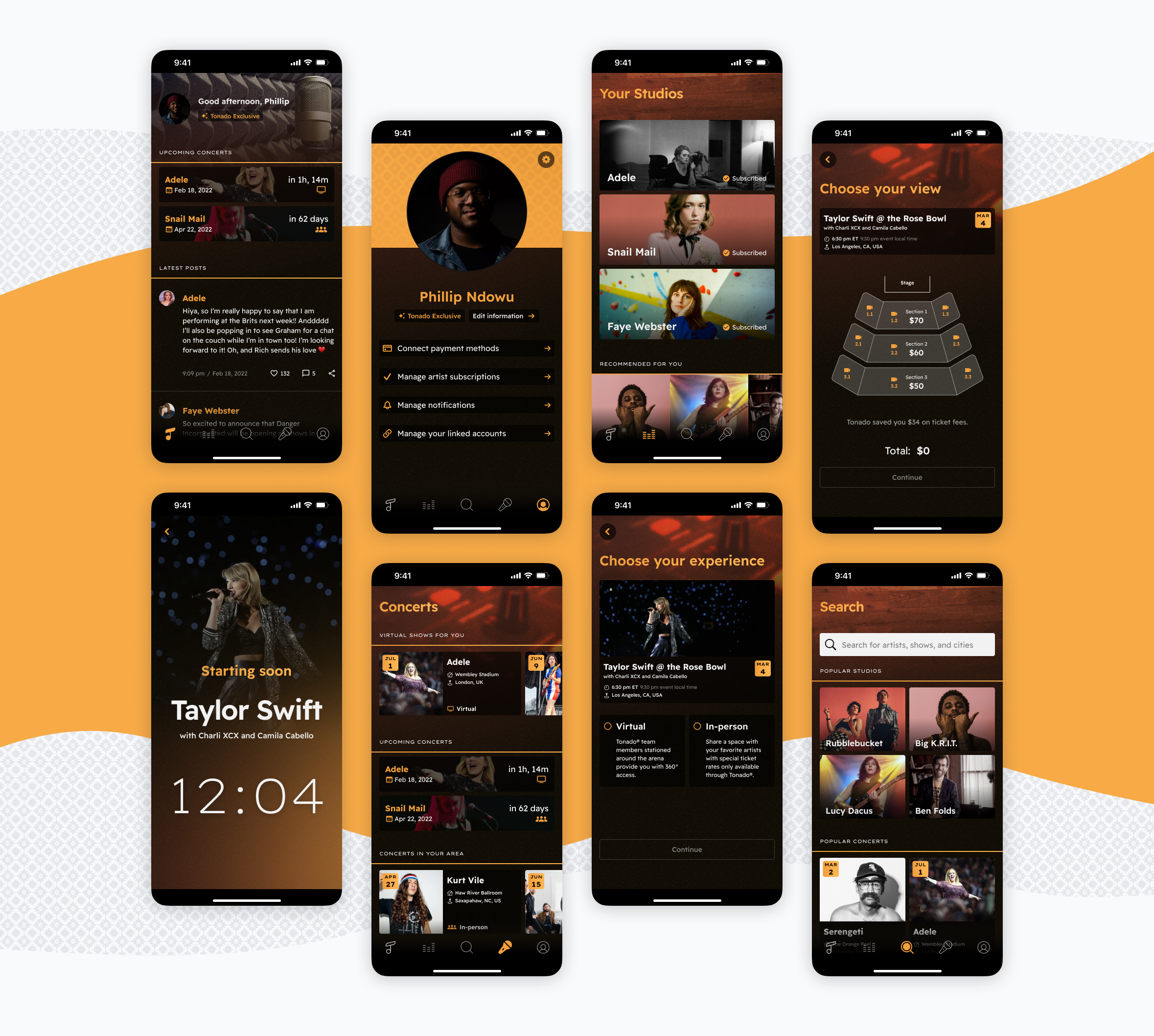 Tonado mobile screens