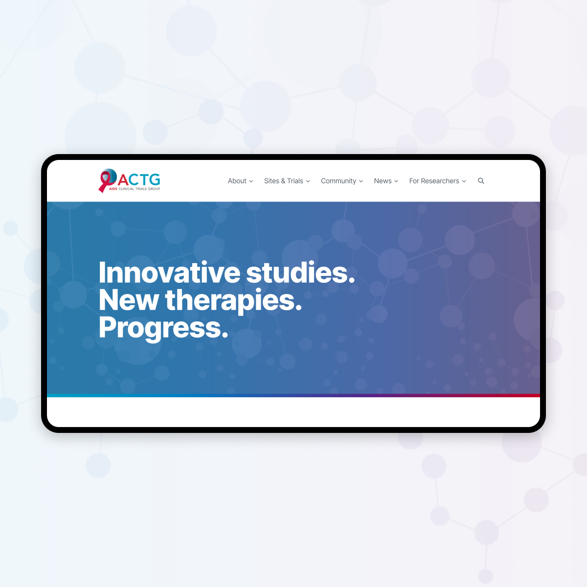 ACTG website home page