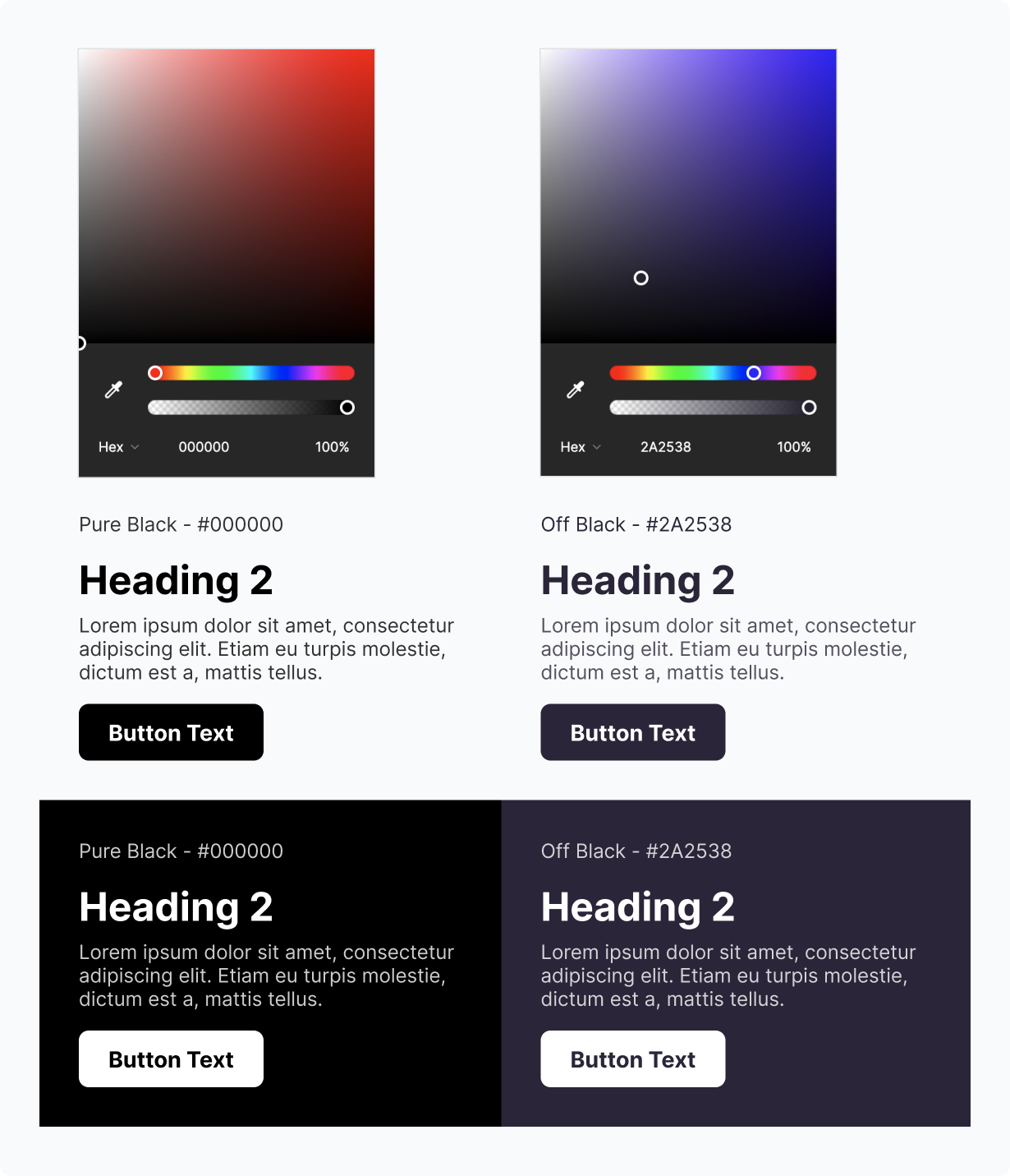 off black text examples
