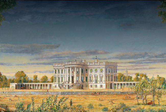 Painting of the white house