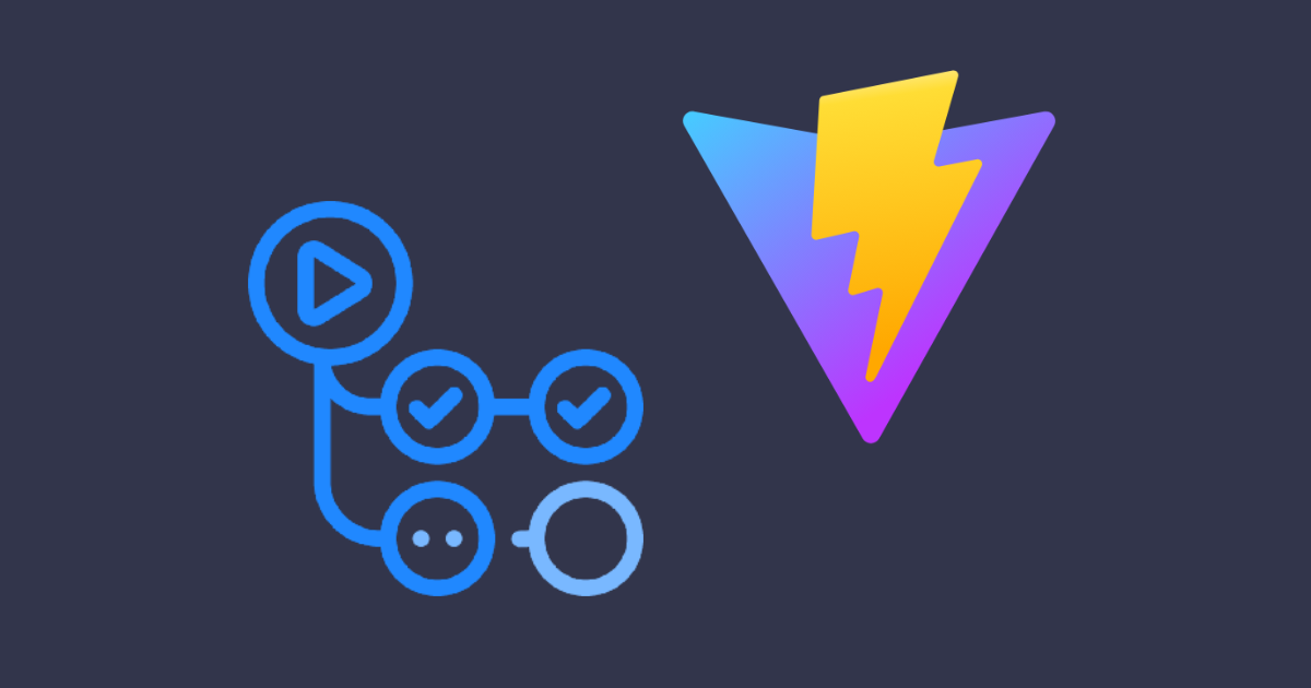 GitHub Pages logo and Vite logo