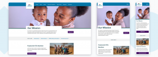 The new IMPAACT homepage represented across devices of various widths