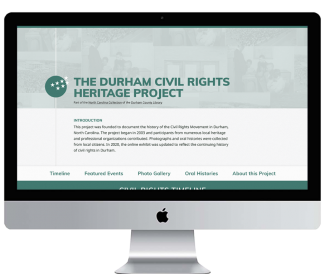 Screen shot of Durham Library site